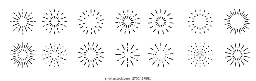 Minimales blinkendes Feuerwerk Vektorgrafik