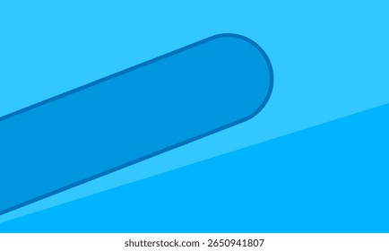 Minimal blue abstract background with a diagonal rounded stripe design. Clean and modern backdrop ideal for business, tech, or presentation use. Vector illustration eps10. 
