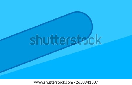 Minimal blue abstract background with a diagonal rounded stripe design. Clean and modern backdrop ideal for business, tech, or presentation use. Vector illustration eps10. 

