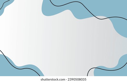 Minimal blue abstract background. Fluid shapes composition. Vector illustration