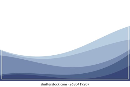 Minimal Blue Abstract Wave Background with Smooth Curves and Clean Frame
