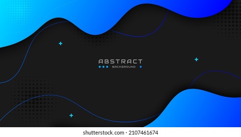 minimal blue background with abstract line shape, gradient wave background