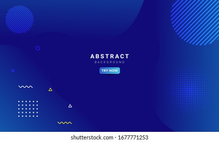 minimal blue background with memphis style, abstract creative backgrounds, modern landing page vector concepts.