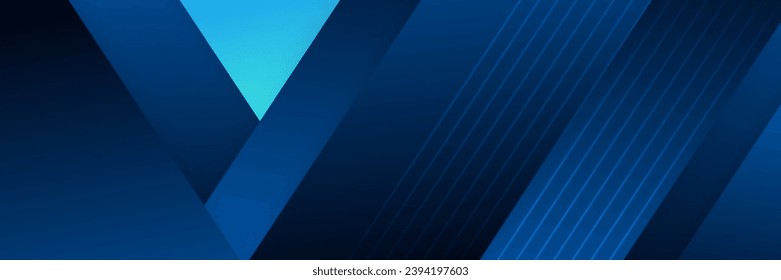 Minimal blue banner geometric shapes abstract modern background design. Design for poster, template on web, backdrop, banner, brochure, website, flyer, landing page, presentation, and webinar