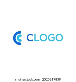 Minimal Blue C Letter Logo