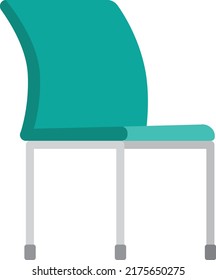 minimal blue color chair concept illustration     