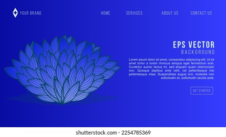 minimal blue doodles background, abstract creative flower doodle backgrounds, modern landing page vector concepts.