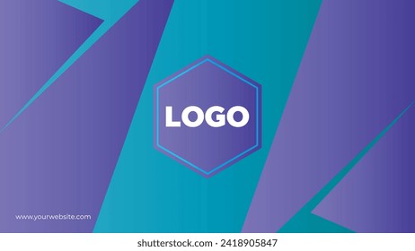 Minimal blue geometric background for business presentations. Vector illustration. Desktop Wallpapers 