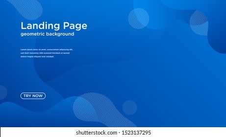 Minimal blue geometric background. Dynamic shapes composition. Eps10 vector. - Vector