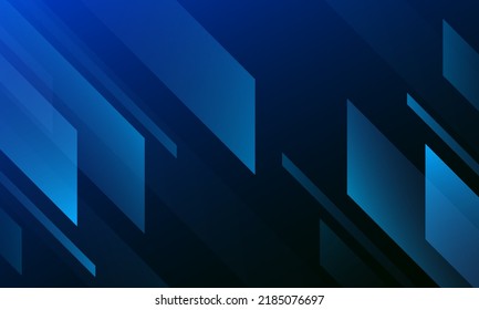 Minimal blue geometric background. Dynamic shapes composition. Vector illustration