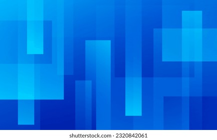 Minimal blue geometric background. Dynamic shapes composition. Eps10 vector
