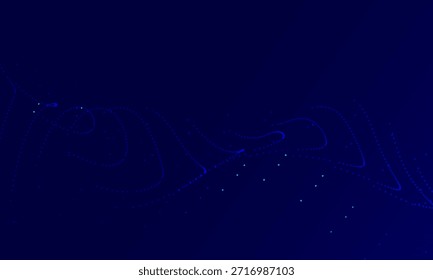 Minimal blue geometric background with particles. Eps10 vector