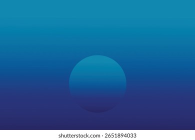 Minimal Blue Gradient Background with Central Circle Design