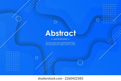 minimal blue gradient color abstract geometric fluid dynamic shape composition wavy background. eps10 vector