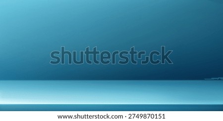 Minimal blue limbo background with smooth wall and floor gradient. Clean empty scene with soft lighting and modern abstract backdrop.