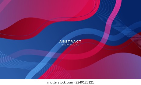 Minimal blue red banner geometric shapes abstract modern background design. Design for poster, template on web, backdrop, banner, brochure, website, flyer, landing page, presentation, and webinar