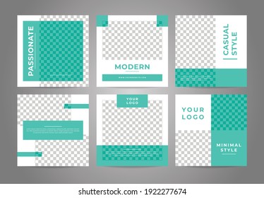 Minimal blue social post media template for multipurpose needs.