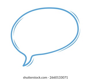 Clipart azul mínimo del icono de la burbuja del discurso, burbujas para los cómics, burbujas para la comunicación, gráfico limpio de la comunicación para el ilustrador del Vector del Uso digital.