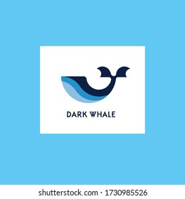 Es un logo de la ballena azul mínima