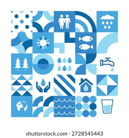 Minimal Blue World Water Day
