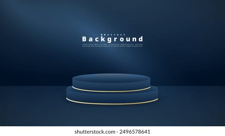Minimal blur podium  background, 3d podium for presentation, Stage for showcase,  illustration 3d Vector EPS 10