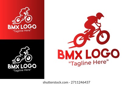 Un símbolo de BMX mínimo que enfatiza la geometría limpia adecuada para clubes de ciclismo y la marca deportiva de estilo libre.