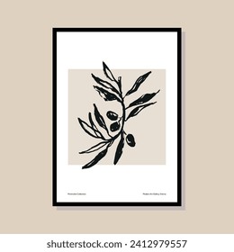 Minimal bohemian art illustration poster design for wall art gallery