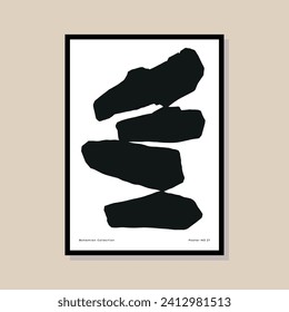 Minimal bohemian art illustration poster design for wall art gallery