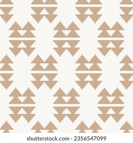 Minimal Boho Southwestern Seamless Pattern Navajo Print. Native American Wallpaper. Scandinavian Background. Ethnic Aztec Ornament for Textile, Surface Design, Wrapping Papers. Vector Illustration