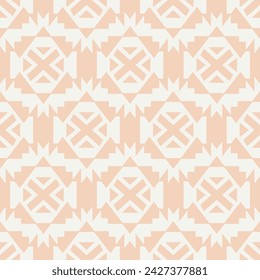 Minimal Boho Southwestern Seamless Pattern Navajo Print. Native American Wallpaper. Scandinavian Background. Ethnic Aztec Ornament for Textile, Surface Design, Wrapping Papers. Vector Illustration