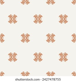 Minimal Boho Southwestern Seamless Pattern Navajo Print. Native American Wallpaper. Scandinavian Background. Ethnic Aztec Ornament for Textile, Surface Design, Wrapping Papers. Vector Illustration