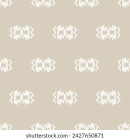 Minimal Boho Southwestern Seamless Pattern Navajo Print. Native American Wallpaper. Scandinavian Background. Ethnic Aztec Ornament for Textile, Surface Design, Wrapping Papers. Vector Illustration