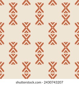 Minimal Boho Southwestern Seamless Pattern Navajo Print. Native American Wallpaper. Scandinavian Background. Ethnic Aztec Ornament for Textile, Surface Design, Wrapping Papers. Vector Illustration
