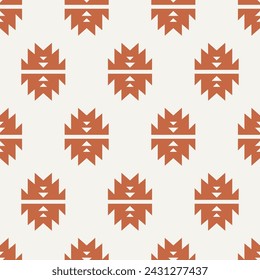 Minimal Boho Southwestern Seamless Pattern Navajo Print. Native American Wallpaper. Scandinavian Background. Ethnic Aztec Ornament for Textile, Surface Design, Wrapping Papers. Vector Illustration