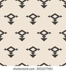 Estampado minimalista boho Southwestern Seamless Pattern Navajo. Fondo de pantalla nativo americano. Antecedentes Escandinavos. Ornamento Azteca Étnico para Textil, Diseño de Superficies, Papeles de Envoltura. Ilustración vectorial