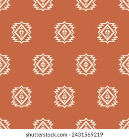 Minimal Boho Southwestern Seamless Muster Navajo Print. In: Native American Wallpaper. Skandinavischer Hintergrund. Ethnische Azteken Ornament für Textil, Oberflächendesign, Packpapier. Vektorgrafik