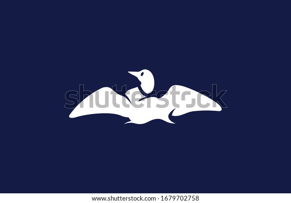 Minimal And Bold Loon\
Bird Logo Template