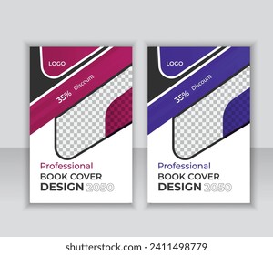 Minimal Book Cover Design Template in A4.book decken Geschäftsbericht.