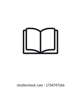 Minimal Book Icon - Outline vector