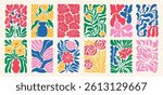 Minimal botanical doodle background, trendy y2k floral wallpaper, groovy spring flower, nature plant and leaf abstract shape wall art for home decoration and naive style hand drawn frame or poster.