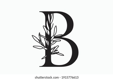 Minimale Botanische und florale Logos und Rahmen
