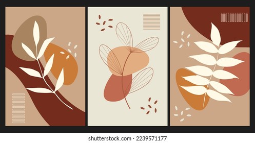 Minimal botanical hand drawing design for logo and wedding invitation. Floral line art. Flower and leaves on watercolour background design collection for bouquets decoration, invite, packaging design