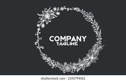 plantilla mínima de diseño de logotipo botánico