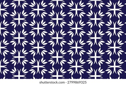 Minimal Botanical Seamless Pattern with vector