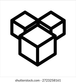 Minimal box icon set modern line and solid style for packaging and delivery concepts