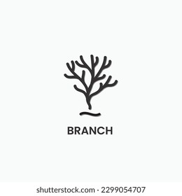plantilla de logotipo de árbol de rama mínima