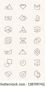 Vectores de colección de diseño de marca mínima