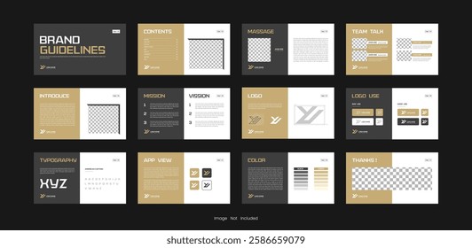 Minimal brand guideline layout landscape brand guideline brand guidelines design
