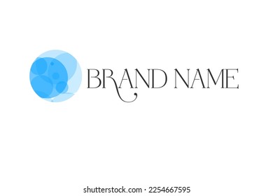 Minimal brand logo with logomark. Flat Vector, modern, minimal logo for your brand or company