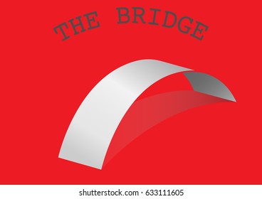 minimal bridge icon, connection concept , vector isolated